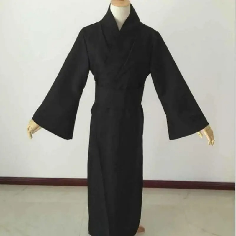 Kimono Yukata Cotton - رداء كيمونو أسود كلاسيكي للرجال ملابس