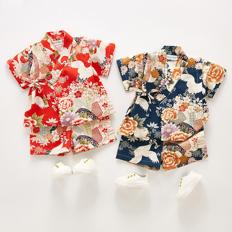 Kimono Yukata Cotton - ملابس يوكاتا صيفية للأطفال، كيمونو ياباني