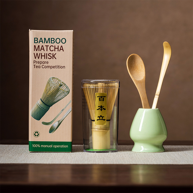 Bamboo Whisk Chasen - 3/4 قطع من أدوات المطبخ، 100