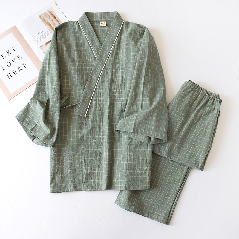 Kimono Yukata Cotton - كيمونو على الطراز الياباني، قماش قطني،