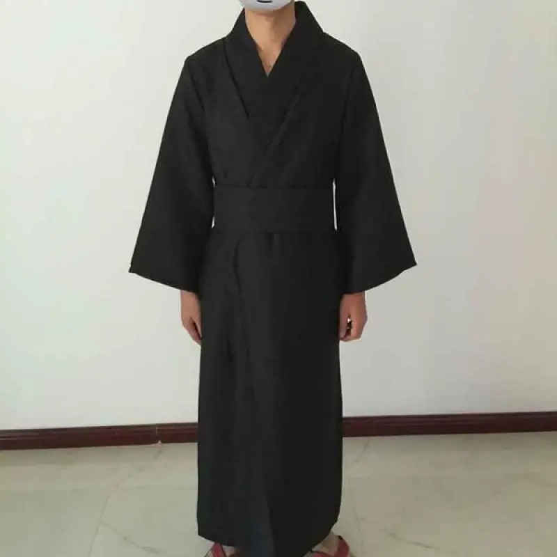 رداء كيمونو أسود كلاسيكي للرجا - مراجعة Kimono Yukata Cotton وسعره