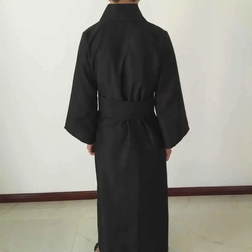 رداء كيمونو أسود كلاسيكي للرجا - مراجعة Kimono Yukata Cotton وسعره