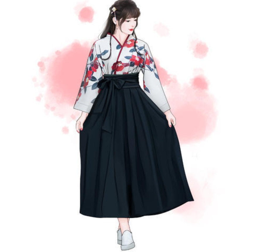 فستان عتيق مطبوع عليه زهور للن - مراجعة Kimono Yukata Cotton وسعره