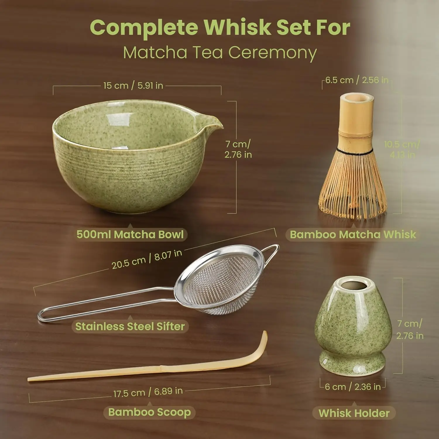 مجموعة خفاقة الماتشا 7 قطع مع  - مراجعة Bamboo Whisk Chasen وسعره