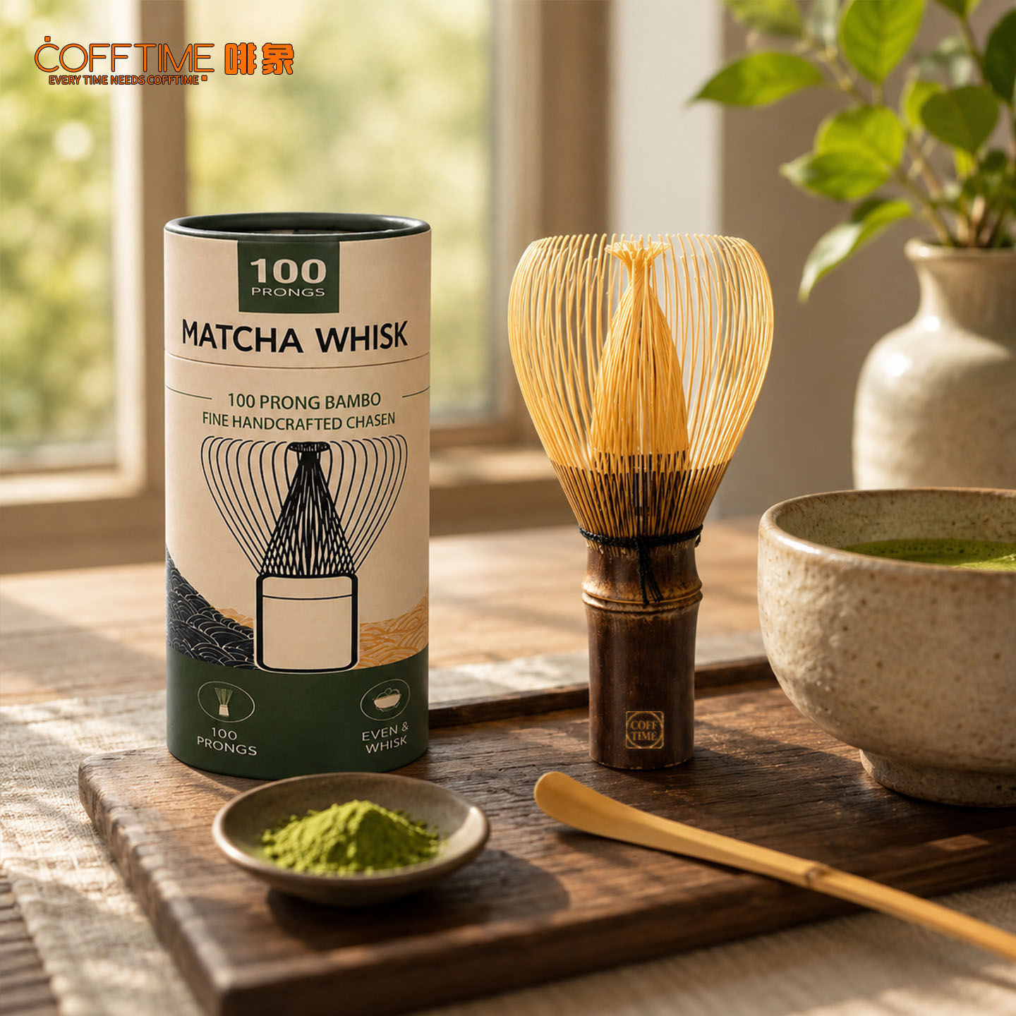 كوتفايم 100 شوكة خفاقة ماتشا م - مراجعة Bamboo Whisk Chasen وسعره