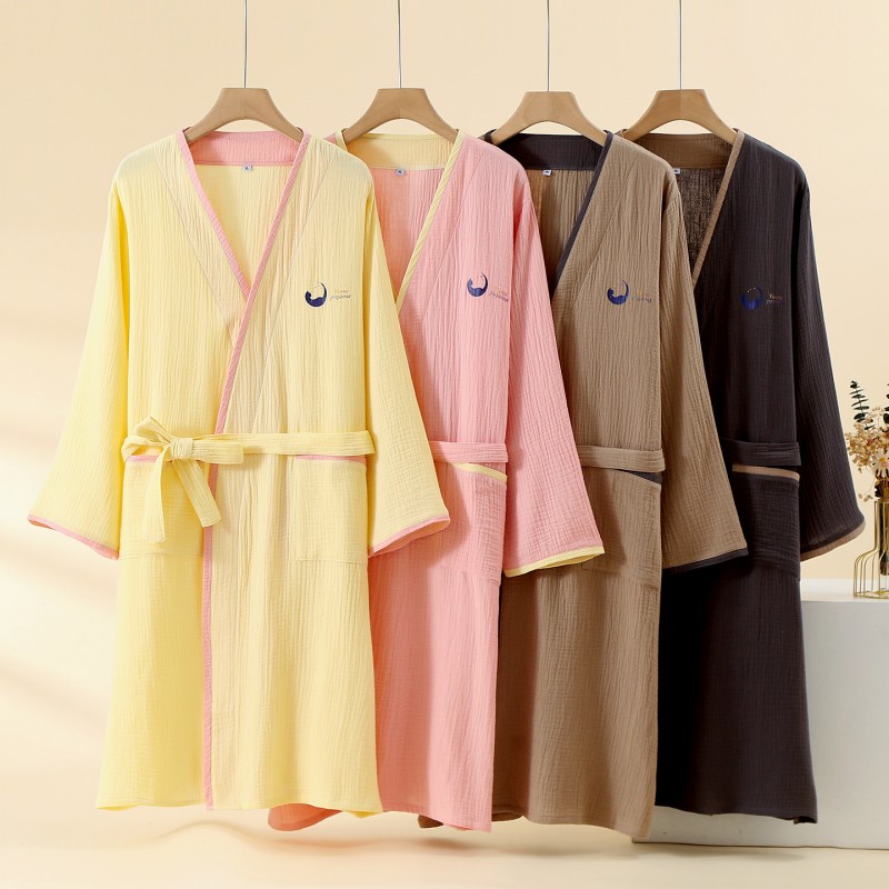 روب حمام نسائي من القطن الخالص - مراجعة Kimono Yukata Cotton وسعره