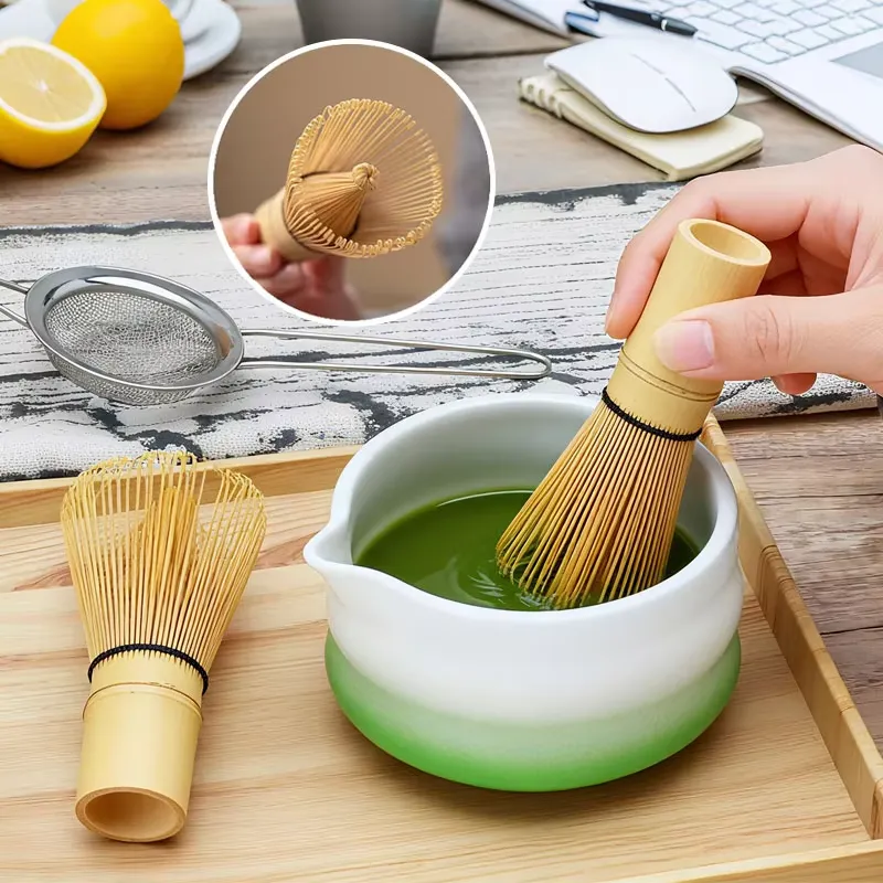 صندوق طقم ماتشا محمول مخصص من  - مراجعة Bamboo Whisk Chasen وسعره