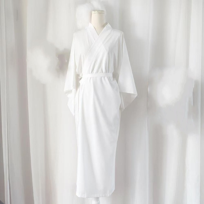 فستان داخلي طويل أبيض وأسود لل - مراجعة Kimono Yukata Cotton وسعره